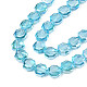 Chapelets de perles en verre transparent électrolytique EGLA-N002-27-C04-3