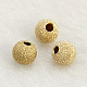 Perles texturées remplies d'or jaune KK-G155-5mm-2-1