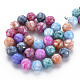 Opaque Baking Painted Glass Beads Strands EGLA-N006-011I-2