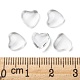 Cabochons cardiaques de verre transparent X-GGLA-R021-8mm-5