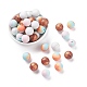 PandaHall Elite 40Pcs 4 Color Tri-color Food Grade Eco-Friendly Silicone Beads SIL-PH0001-03-5