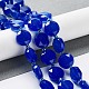 Natürlichen blauen Achat Perlen Stränge G-NH0004-002A-2