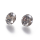 Electroplated Cubic Zirconia Pointed Back Cabochons ZIRC-I024-6mm-01-2