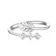 SHEGRACE Simple Delicate Sterling Silver Cuff Ring JR96A-2