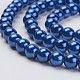 Eco-Friendly Dyed Glass Pearl Beads Strands HY-A008-6mm-RB081-3