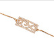 TINYSAND Golden Plated Brass Musical Note Link Bracelets TS-B202-G-3