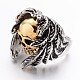 316L Surgical Stainless Steel Skull Rings RJEW-D070-23mm-1