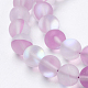 Chapelets de perles en pierre de lune synthétique G-K280-02-8mm-08-3