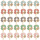 Hobbiesay 30 pièces 5 couleurs alliage émail pendentifs ENAM-HY0001-16-1