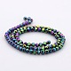 Full Plated Glass Faceted Round Spacer Beads Strands GLAA-A027-3mm-FP01-2