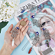 SUPERFINDINGS 5Pcs 5 Syles Hamsa Hand Pendants Evil Eye Hanging Ornaments with Colorful Gemstone Charms Hanging Decorative Accessories with Evil Eye Bead for Window Car Door Frame Decorations PALLOY-FH0007-43A-3
