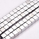 Chapelets de perles en hématite synthétique sans magnétiques G-K018-4mm-07-1