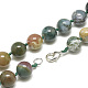 Natural Indian Agate Beaded Necklaces NJEW-S405-10-2