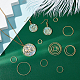 Chgcraft 240pcs 6 stile rotondo orecchino bordare gli anelli del cerchio in ottone o anelli di collegamento cerchio rotondo bordare cerchio aperto lunetta pendente cornice per fai da te monili che fanno la collana dell'orecchino 8~30mm KK-CA0001-93-4