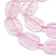 Natürlichen Rosenquarz Perlen Stränge G-L552P-03-2