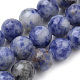 Brins de perles de jaspe bleu brésil naturel G-S259-36-10mm-1
