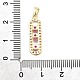 Латунные микро проложить кубического циркония подвески KK-V011-30G-C-3