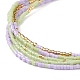 Braccialetti di perline intrecciate con perline di vetro regolabili BJEW-JB08952-02-4