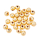 Long-Lasting Plated Brass Textured Beads KK-BC0005-58G-NF-3