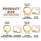 PandaHall Jewelry 180Pcs 6 Style Brass Leverback Earring Findings KK-PJ0001-19-2