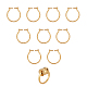 Componentes de anillos de dedo de latón ajustables arricraft 10 Uds. KK-AR0002-62-1