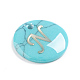 Synthetic Turquoise Charms G-L561-001N-2