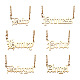 Sparkeads 6pcs 6 style 304 collier pendentif mot en acier inoxydable NJEW-KS0001-06G-1