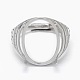 925 componentes de anillo de dedo de garra de diamante de imitación de plata esterlina STER-E061-43P-3