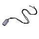 Halskette mit rechteckigem Anhänger aus natürlichen gemischten Edelsteinen und Nylonschnur für Damen NJEW-C001-01B-4