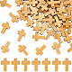 Sunnyclue 100 Stück Holz-Kreuz-Anhänger WOOD-SC0001-51-1