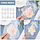 Globleland 60 marque-pages transparents en forme de fleurs séchées avec pompons colorés et pince à épiler DIY-GL0004-21-5