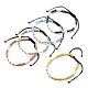 Nylon ajustable pulseras de abalorios trenzado del cordón BJEW-JB05480-1