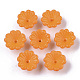 プラスチックビーズキャップのように不透明  5花びら  花  オレンジ  13x7.5mm  穴：1.2mm  約1800個/500g MACR-T039-019D-1