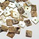 Square Natural Akoya Shell Beads, Mother of Pearl Shell Beads, Camel, 8x7x1mm, Hole: 1mm, about 1440pcs/bag