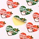 Heart with Santa Claus Pattern DIY Label Paster Picture Stickers for Christmas AJEW-L053-07-2