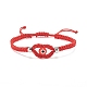 Lampwork Evil Eye Braided Bead Bracelet BJEW-JB07857-05-1