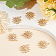 Beebeecraft 8Pcs/Box 18K Gold Plated Daisy Charms Cubic Zirconia Flower Charm Pendant for DIY Jewelry Making Necklace Bracelet Earring Jewelry Findings KK-BBC0002-99-4