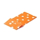 長方形のクラフト紙袋  ハンドルなし  ギフトバッグ  水玉模様  ダークオレンジ  9.1x5.8x17.9cm CARB-K002-03A-09-3