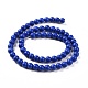 Synthetic Lapis Lazuli Dyed Round Bead Strands G-P070-41-4mm-1-3