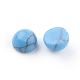 Cabochons turquoise bleu synthétique G-F528-31-3mm-2