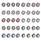 Chgcraft 40pcs 10 Farben Legierung Strass europäische Perlen MPDL-CA0001-03-1