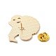 魔法のテーマのエナメルピン  バックパックの服のための黄金の合金のブローチ  人間  39x38x1.5mm JEWB-R016-08G-3