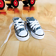 Парусиновые туфли для куклы из ткани DOLL-PW0001-266H-1