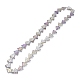 Brins de perles de verre de galvanoplastie transparentes EGLA-C002-FR01-2