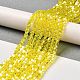 Transparent Electroplate Glass Beads Strands GLAA-F029-3mm-A21-4