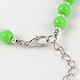 Trendy Painted Glass Beads Anklets AJEW-AN00042-04-3