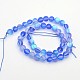 Dyed Frosted Round Synthetic Moonstone Beads Strands G-E302-104-8mm-01-2