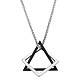304 collar con colgante de triángulo y rombo de acero inoxidable con cadenas de caja JN1045A-1