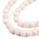 Chapelets de perles en verre opaques solides GLAA-R166-4mm-02M-3