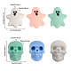 CHGCRAFT 24Pcs 6 Style Halloween Silicone Beads SIL-CA0002-83-2